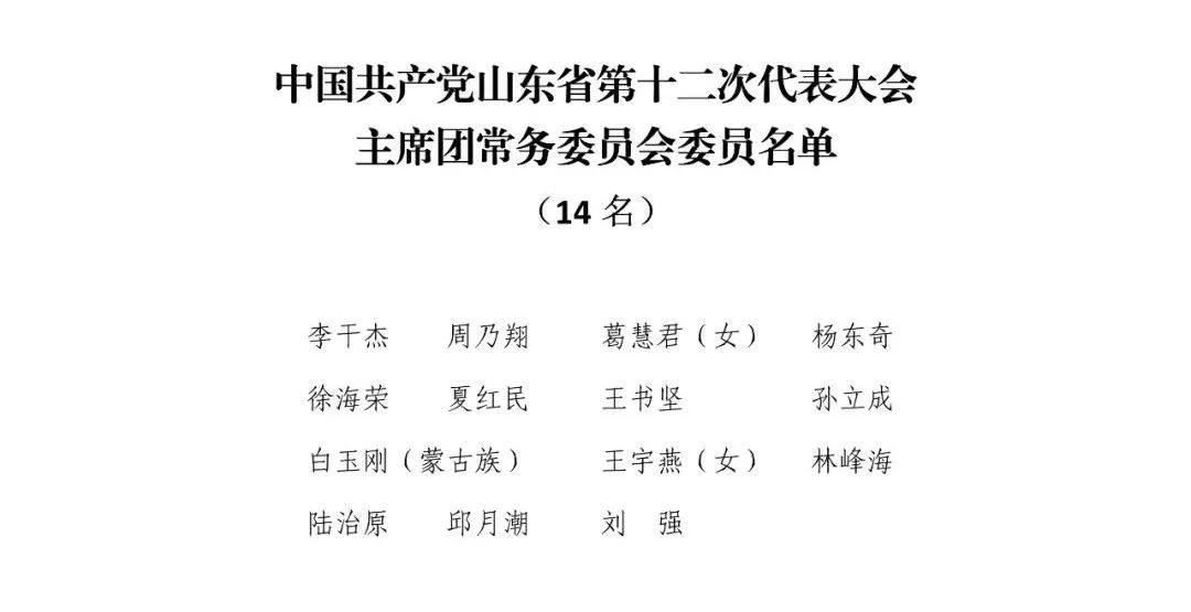 山东省党代表名单揭晓，新时代的新力量展露风采